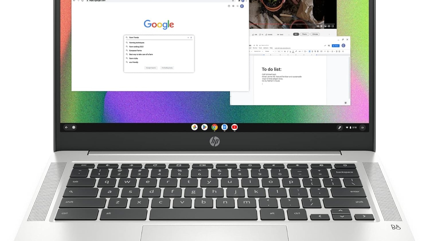 HP Chromebook 14 Laptop, Intel Celeron N4120, 4 GB RAM, 64 GB eMMC, 14″ HD Display, Chrome OS, Thin Design, 4K Graphics, Long Battery Life, Ash Gray Keyboard (14a-na0226nr, 2022, Mineral Silver) HP Chromebook 14 Laptop, Intel Celeron N4120, 4 GB RAM, 64 GB eMMC, 14″ HD Display, Chrome OS, Thin Design, 4K Graphics, Long Battery Life, Ash Gray Keyboard (14a-na0226nr, 2022, Mineral Silver)