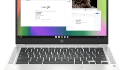 HP Chromebook 14 Laptop, Intel Celeron N4120, 4 GB RAM, 64 GB eMMC, 14″ HD Display, Chrome OS, Thin Design, 4K Graphics, Long Battery Life, Ash Gray Keyboard (14a-na0226nr, 2022, Mineral Silver)