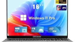FUNYET Laptop Computer, Gaming Laptops 2026, 16 Inch Lap Top PC Windows 11 Pro, 16GB RAM 1TB SSD, Intel N150 Processor(up to 3.6GHz), Office 365, Backlit Keyboard, 2-Year Warranty