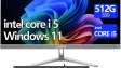 23.8-Inch Fhd All-in-One Desktop Compute,Core i5, 16GB DDR RAM,512GB PCIe SSD,1920×1080 FHD Display, WiFi, Bluetooth,Mouse and Keyboard Include,with 1-Year Warrant